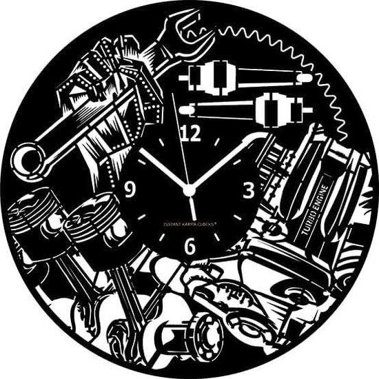 Horloge Murale Design Avec Vrai Disque De Moto - Déco Atelier Vintage - Occasion
