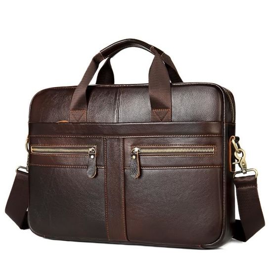 Porte-documents,MVA – mallette en cuir véritable pour homme, sac de bureau, sacoche pour ordinateur portable,  - Type 2099Deepcoffee