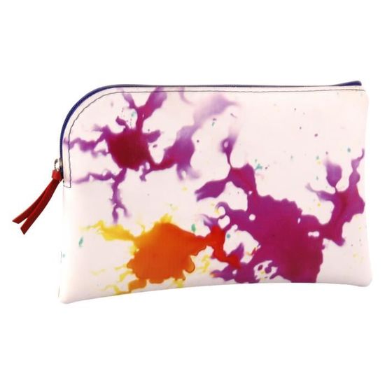 Clairefontaine 410121C Trousse Rotonda Miror In Vera Pelle Agnello – Rosa, 22x5,5 Cm