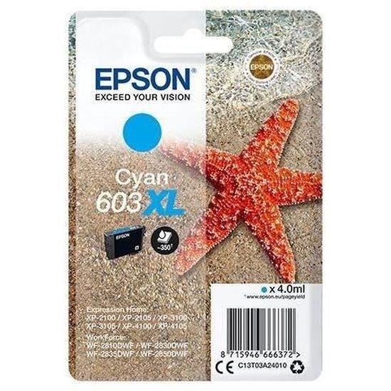 Cartouche d'encre 603 XL Cyan - Epson - Etoile de mer - Faible coût et fiabilité