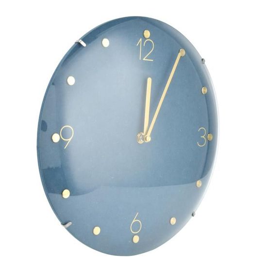 Horloge murale 3D en métal avec pendule doré, design silencieux | Homary