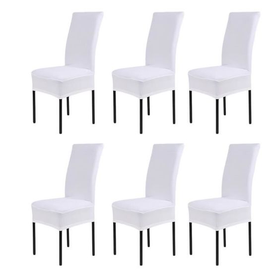 6x Housse de Chaises Extensibles Universelle Salle à Manger Décoration