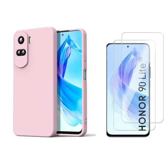 Pack Accessoires Honor 400 Lite – Coque Silicone Noir + 2 Verres Trempés – Little Boutik