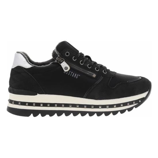 Basket mustang femme noir outlet