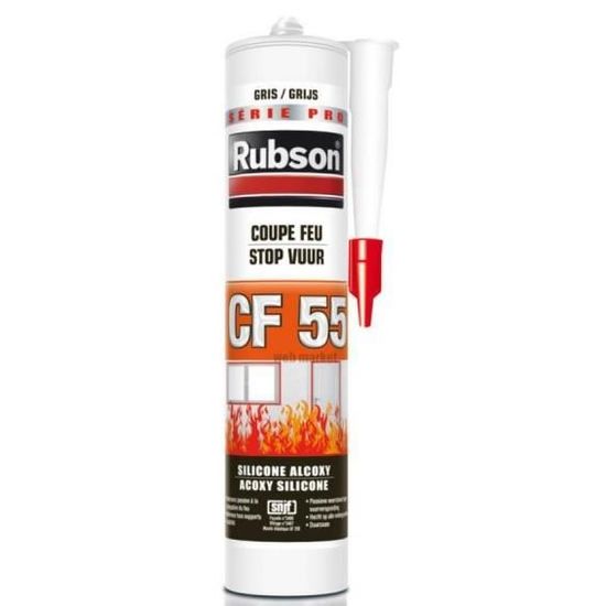 RUBSON - Mastic d'étanchéité coupe-feu pour joint de construction Rubson  CF55 - gris - cartouche de 300 ml