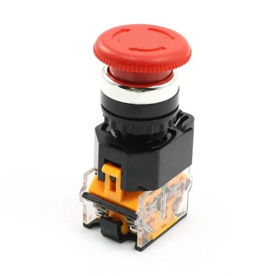 Bouton Poussoir D'arrêt D'urgence – 1NO 1NC DPST, 660V AC, 5A, Modèle LA16-11ZS