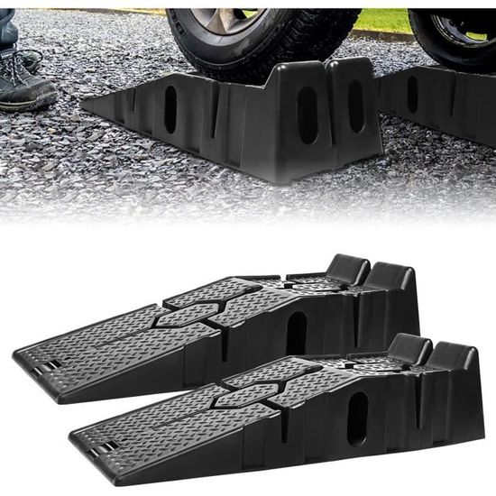 2 Rampes Voiture Plastique Extra Large 5 Tonnes - Rampes Caravane Levage Garage Atelier