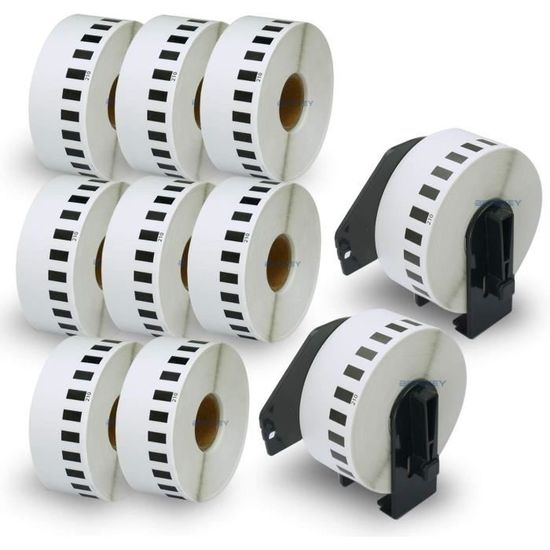 Etichette Continue BETCKEY Per Stampanti Brother - 10 Rotoli 62mm X 30.48m - Foto 8