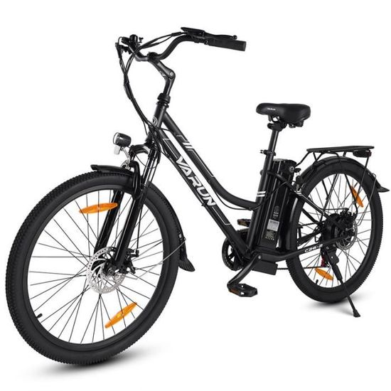 Vélo Électrique - VARUN VAR2608 - Roues 26" - Shimano 7 vitesses - Batterie 48V 7.8AH - Portée maximale 80KM - Hauteur réglable