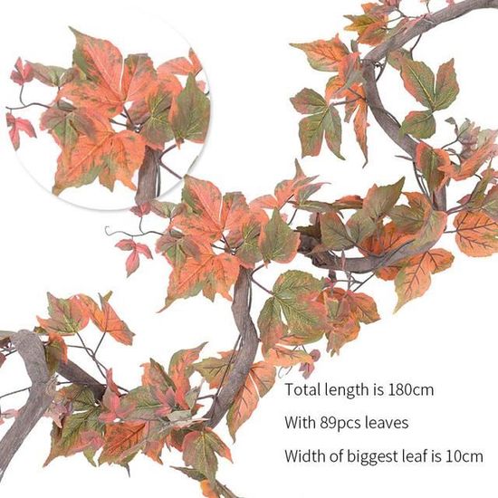 100 Pcs Feuilles d'Érable Artificielles,Halloween Décorations de Feuilles d'automne, Fausse