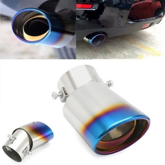 Embout Sportif T-304 Embout Échappement Universel Acier Inox 63mm Chrome - Compatible Multiples Voitures Embout Sportif 63mm