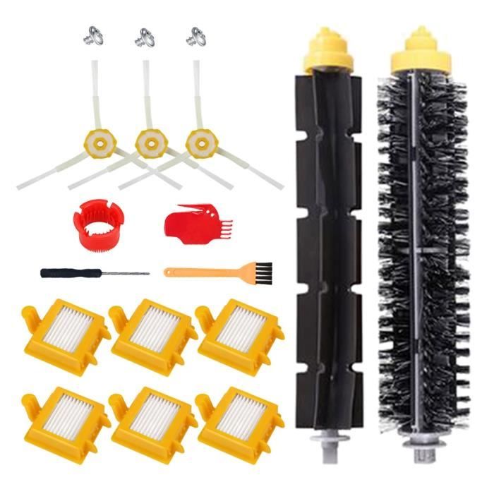 SMT203 - Batteur à poils, brosses latérales et filtres Hepa pour aspirateur Robot iRobot Roomba série 700 760