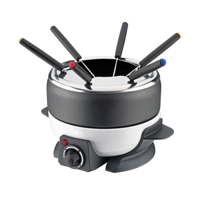 FONDUE XL FROMAGE OU VIANDE BLACK ET SILVER MEGA PROMO