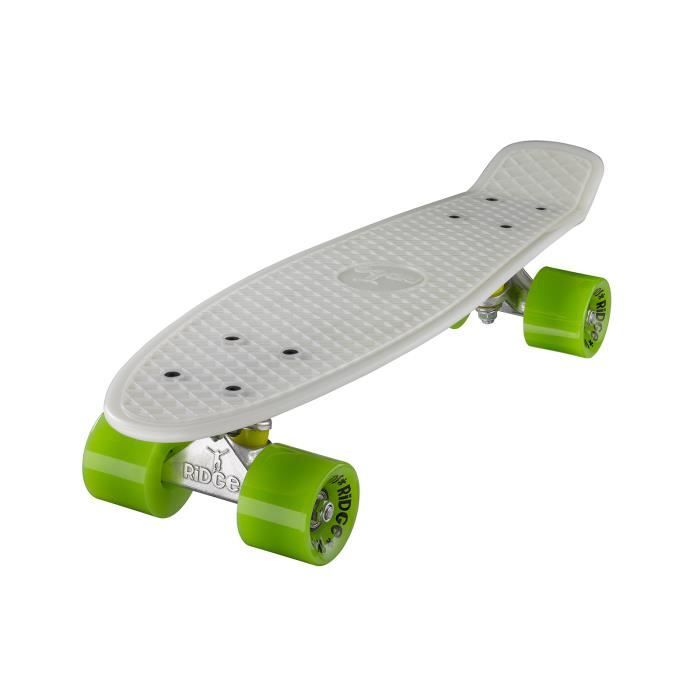 Planche à Roulettes Mini Cruiser Glow in the Dark Complète 55cm Ridge Skateboard GLOW- VERT