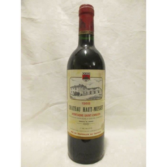 montagne saint-émilion château haut musset rouge 1988 - bordeaux france