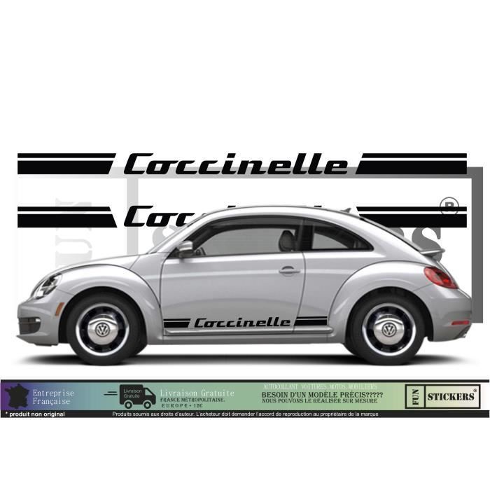 Volkswagen VW Bandes Coccinelle - NOIR - Kit Complet - Tuning Sticker Autocollant Graphic Decals