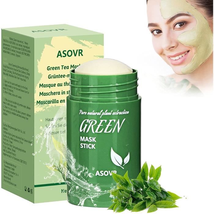Reinigender Akne Green Mask Stick Purifying Clay Mask Ölkontrolle Tiefenreinigung, Akne-entfernende Eggplant Mask Stick