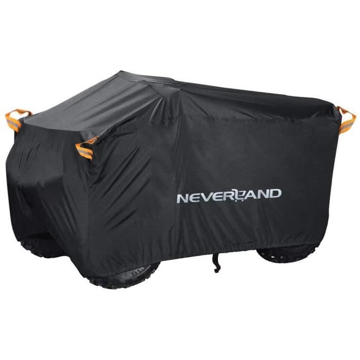 Housse de Protection pour Quad Moto ATV en 210D Noir Enduit PU Anti-UV Taille XL