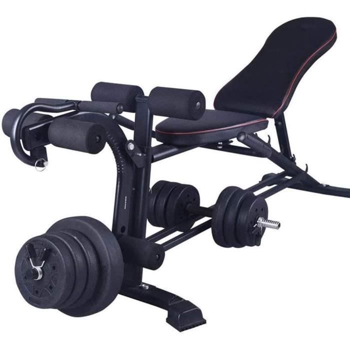 BANC DE MUSCULATION COMY Banc De Musculation Reacuteglable Pliable Haltegravere Banc Sit Up Banc 4 en 1 Accueil Gym Halteacutero494