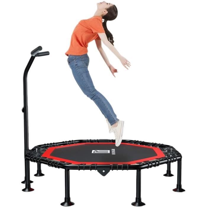 TRAMPOLINE FITNESS LANHA Trampoline De Fitness Silencieux avec Poignée, Rebounder De Trampoline Pliable 45 Pouces Poids M181