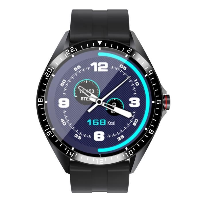 Montre connectée,2020 montre intelligente hommes femmes Android Smartwatch iPhone mode montres SMS pousser - Type Black silica