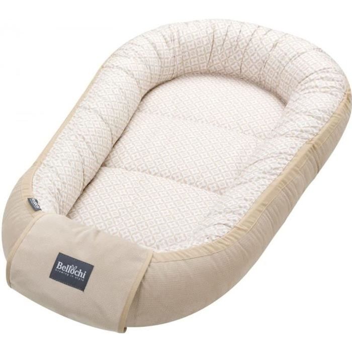 Bellochi Reducteur de Lit Bebe Cale Bebe pour Lit Cocon Bebe - Coton et Velours - OEKO-TEX 90x60cm - Nid de Bebe Baby Nest - Lux