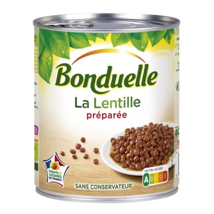 BONDUELLE - Lentilles Préparées 500G - Lot De 4