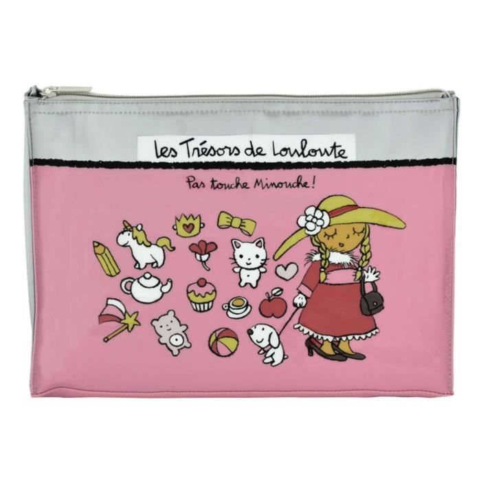 Trousse à Bazar TRÉSORS DE LOULOUTE Rose - Rangement Pour Voyage Enfant Bébé Fille Idée Cadeau - Valérie Nylin Dlp Derrière La Porte