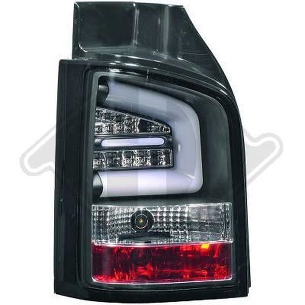 Paire de feux arriere VW T5 hayon 11-15 led LTI noir (993)