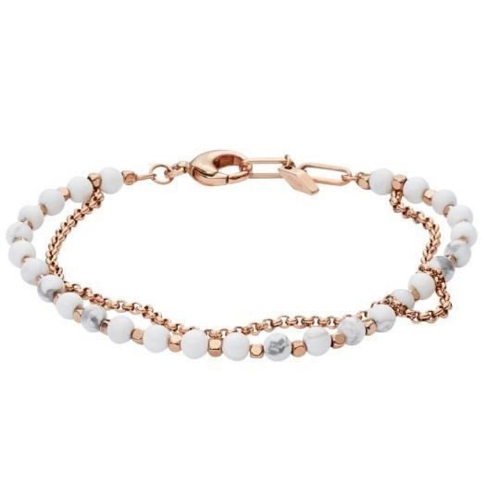 Fossil - Fossil JA6774 Femmes Bracelet Metall rosé Glas 19 cm Réf 49405