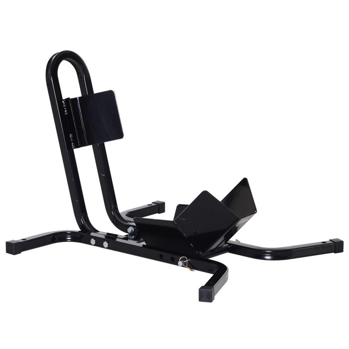 HOMCOM Rail de support universel pour moto - support béquille moto - bloque roue 17 à 21 pouces métal époxy noir