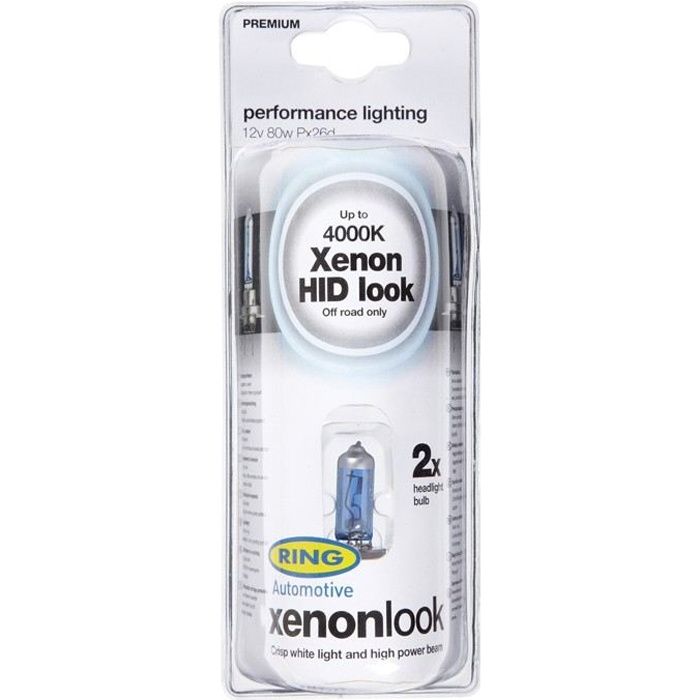 2 ampoules H4 XENON LOOK 12v 100/80w RING