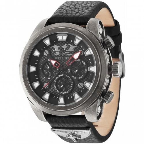 Montre police pour homme mutifonction noir étanche date 20180359