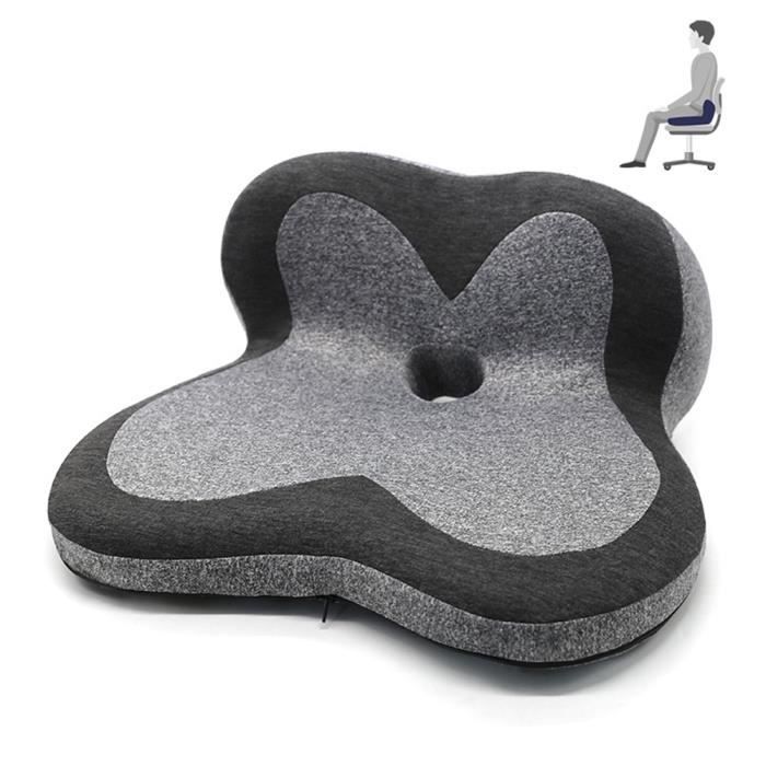 SURENHAP - Coussin coussin ergonomique en mousse à mémoire de forme pétale - pour maison, bureau, siège d'auto MR04107396_GY/zgf