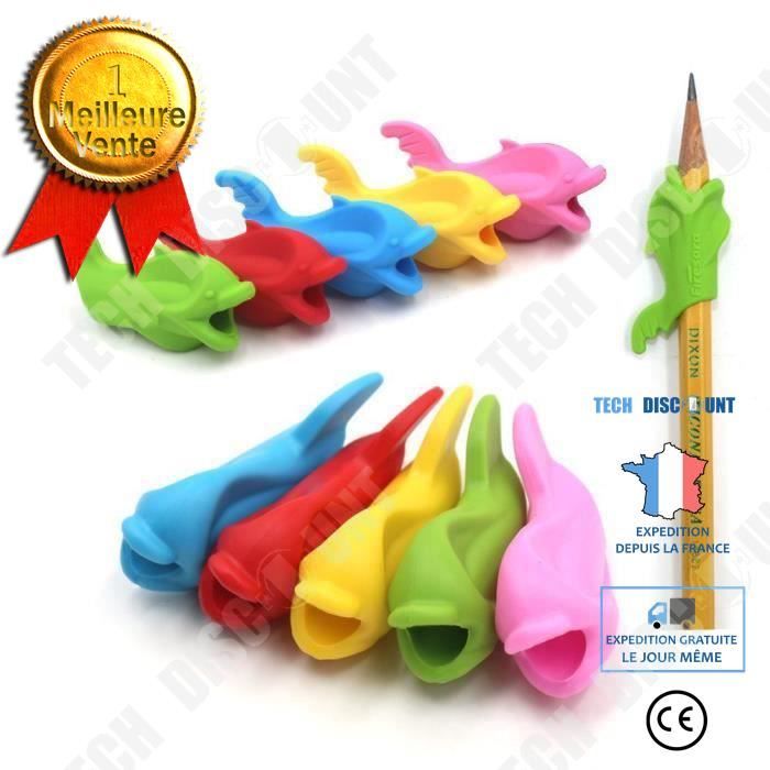 TD® 10 pièces Crayons Grips, Guides doigts ergonomiques Aide Crayon écriture Pour Droitiers Enfants Étudiants, Différentes Couleurs