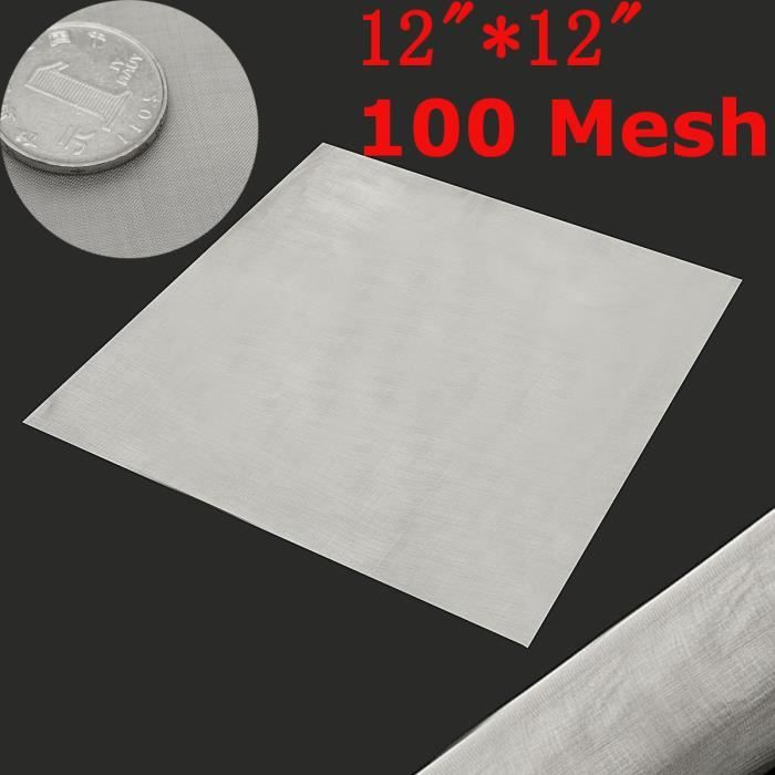 100 Mesh/150 Micron 304 inox Filtration Filtre Sheet Screen Woven Wire 30x30cm