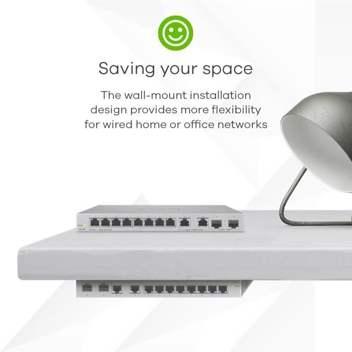 Réseau Haute Vitesse Switch Zyxel XGS1250-12 - 12 Ports Multi-Gigabit Avec 3 Ports 10G Et 1 SFP+ - Gestion Web Zyxel 12 Ports 10G SFP