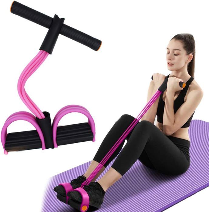 Corde De Tension Multifonction - Bandes De Résistance 8 Tubes Avec Pédales - Pour Fitness, Yoga, Pilates - Lot Complet