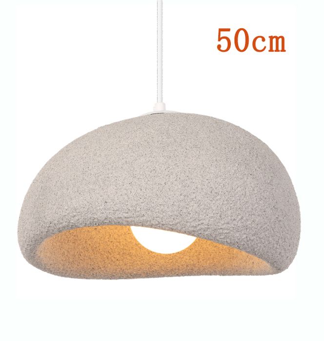 iDEGU Industriel Suspension Luminaire Moderne 50cm Vintage Lustre Plafonnier Ciment Design Edison pour Salon ChambreGris