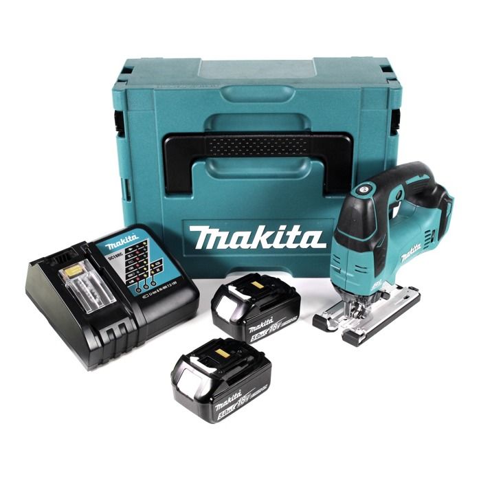 Scie sauteuse sans fil Makita DJV 182 18V Brushless 2x Batteries 5 0Ah Coffret