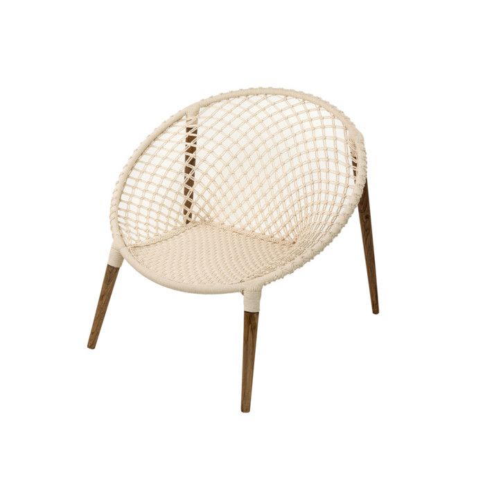 Fauteuil de jardin rond en macramé coton - Jardiline Fauteuil de jardin rond en macramé coton - Jardiline