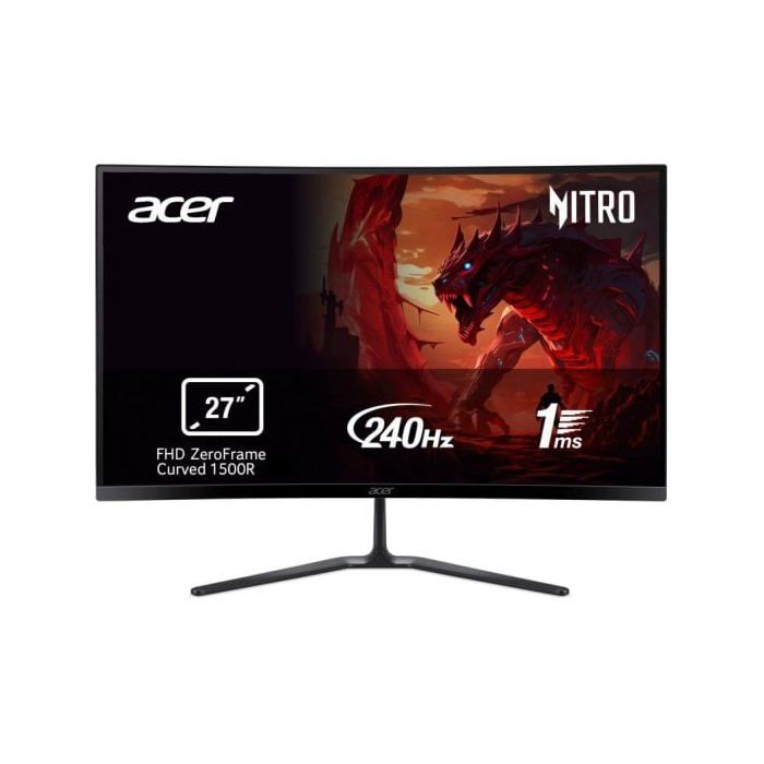 Acer Nitro ED270 X2bmiipx ED0 Series écran LED jeux incurvé 27 1920 x 1080 Full HD @ 240 Hz VA 250 cdm² 2500:1 HDR10 1 ms 2xHDMI DisplayPort haut parleurs ... - vue 2