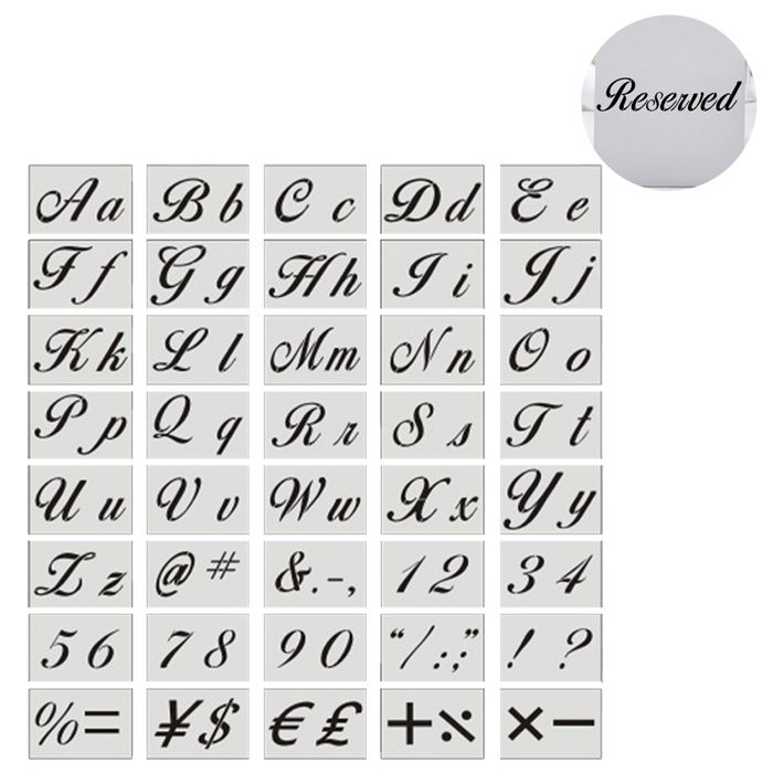 36 Pièces Pochoirs Lettres,Réutilisables Alphabets Pochoir D'Artisanat