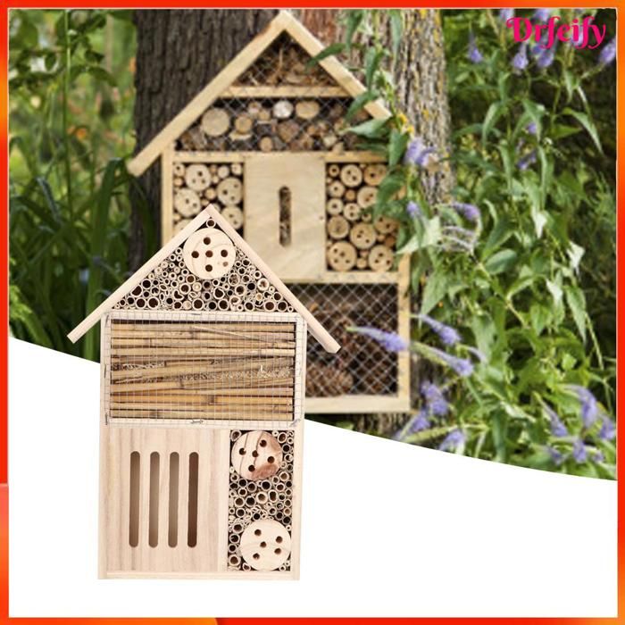 Drfeify Maison d'insectes Jardin extérieur en bois insectes abeille — free download