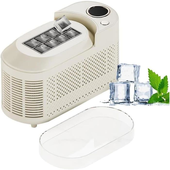 Mini Machine à Glaçons Portable - 8 Glaçons En 10-15 Min, Automatique, Double Alimentation Maison & Voiture, Camping