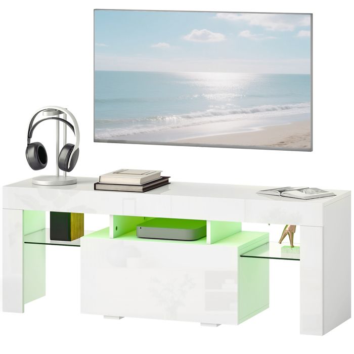 Meuble TV Mural 180x35x30cm avec éClairage Led 16 Couleurs, Meuble TV Meuble TV Mural 180x35x30cm avec éClairage Led 16 Couleurs, Meuble TV