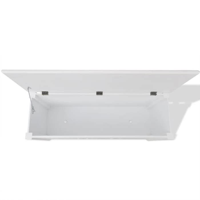 Black Friday Banc long de rangement - JILL - Meuble dentrée - en style baroque PFDM blanc 96x32x51 cm - BB573