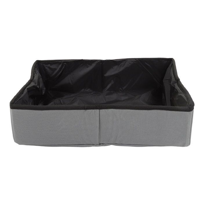 Bac à litière pliable pour chat tissu étanche extérieur Portable pour voyage S gris -SALALIS