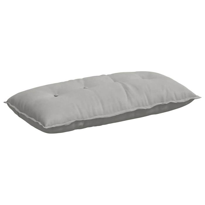Coussin de dos en microfibre - vidaXL - Gris clair - 100x50 cm - Rembourrage polyester - Housses amovibles