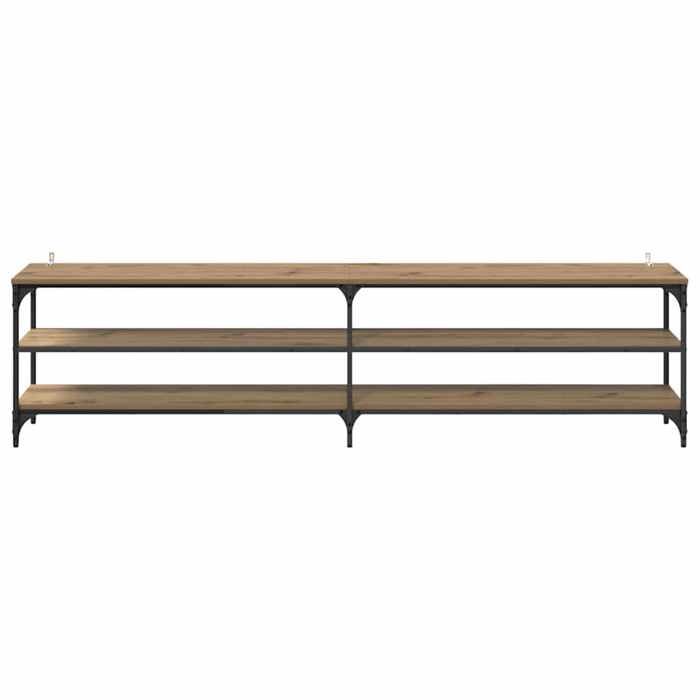 NEUF Armoire TV - Marron - Meuble TV - TABLE TV - Chêne artisanal 200x30x50 cm - TT5492